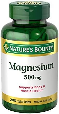 Nature's Bounty Magnesium, Bone and Muscle Health, Whole Body Support, Tablets, 500 Mg, 200 Ct 25 415QSEK2huL. AC