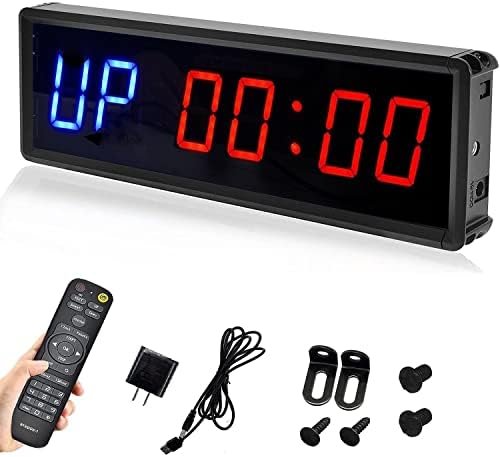 BTBSIGN LED Interval Timer Count Down/Up Clock Stopwatch with Remote for Home Gym Fitness 25 41sVhtGNO5L. AC