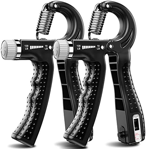 KDG Hand Grip Strengthener 2 Pack Adjustable Resistance 10-130 lbs Forearm Exerciser,Grip Strength Trainer for Muscle Building and Injury Recovery for Athletes 40