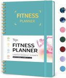 Fitness Workout Journal for Women & Men, A5(5.5″ x 8.2″) Workout Log Book Planner for Tracking, Progress, and Achieving Your Wellness Goals-Blue
