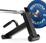 Deadlift Jack Barbell Stand,Carbon Steel Made,Easily Load and Unload 600lb Barbell Plates for Deadlift Exercise, Weight Training, Home Gym (Black Powder Coated)