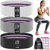 WALITO Resistance Bands for Legs and Butt, Fabric Exercise Loop Bands Yoga, Pilates, Rehab, Fitness and Home Workout, Strength Bands for Booty